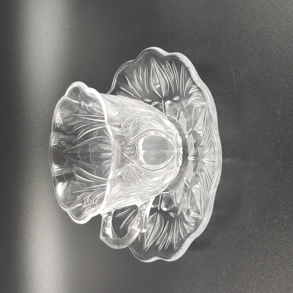 SOGA Fairmont Cup & Saucer 6 Place Set Clear Glass Belle - Picture 3 of 8